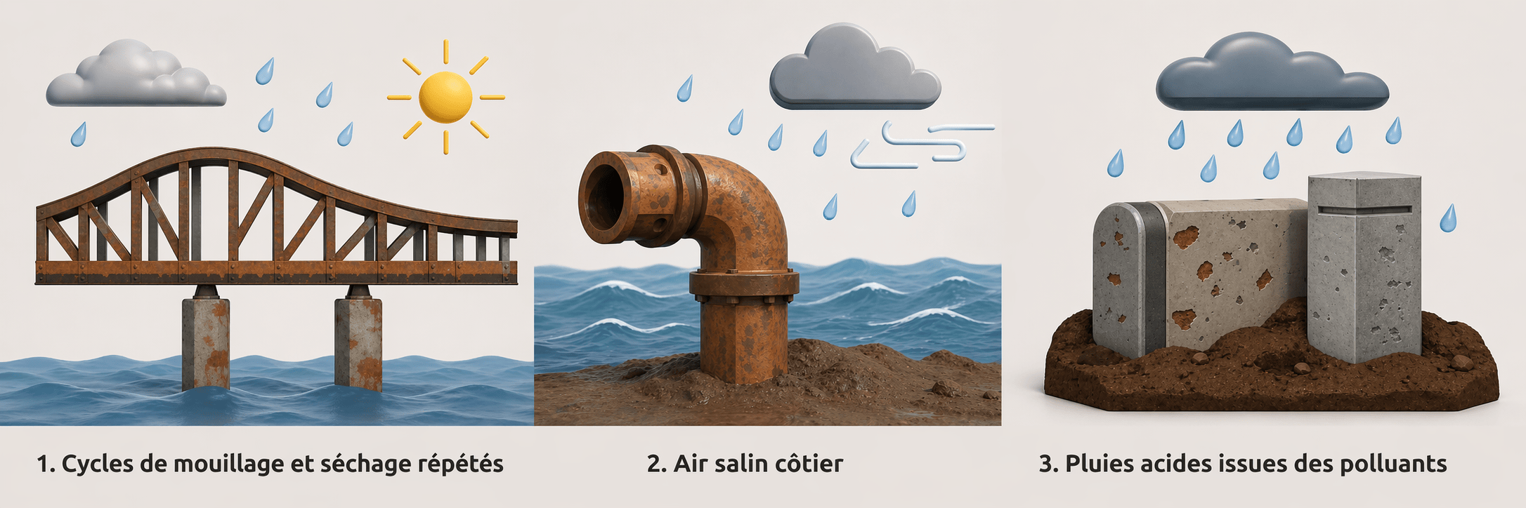 Les grandes causes de la corrosion